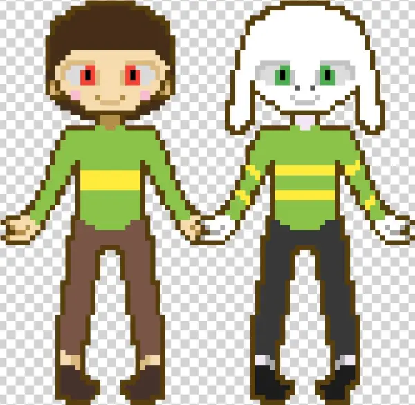 Chara & Asriel {brokensoul}