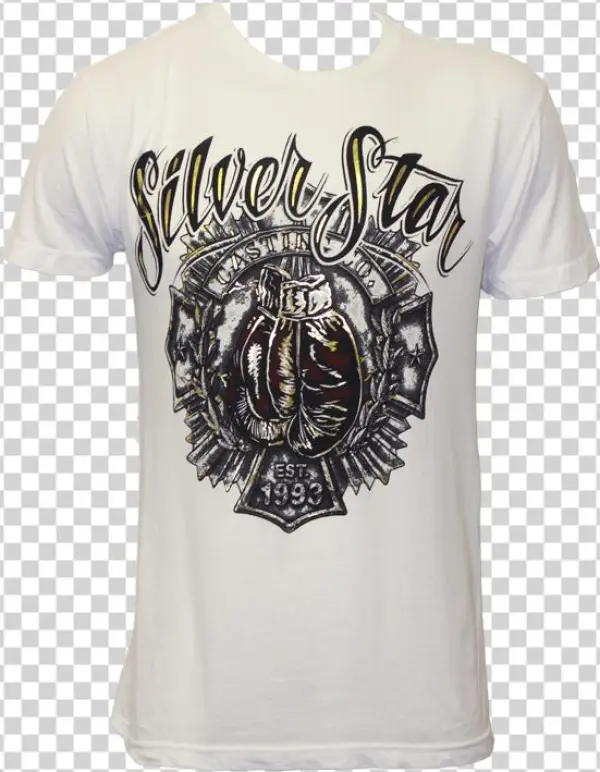 Silver Star Knockout Premium Tee White