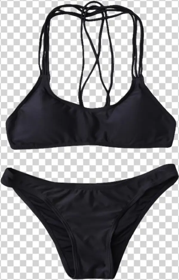 Transparent Bathingsuit Black