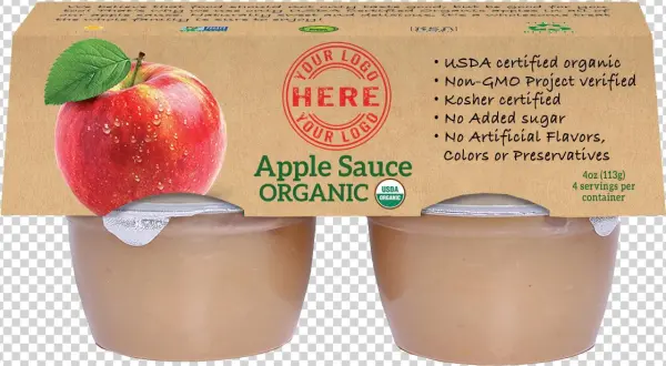 4 4oz Manzana Organic Applesauce Sleeve - Mcintosh