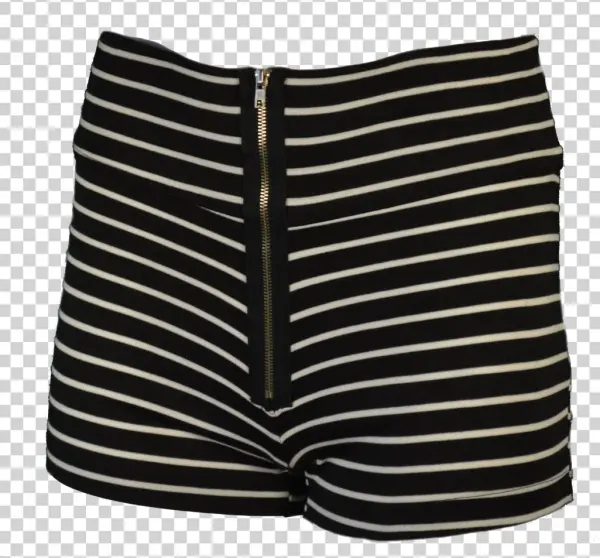 Black Stripe Shorts - Shirt