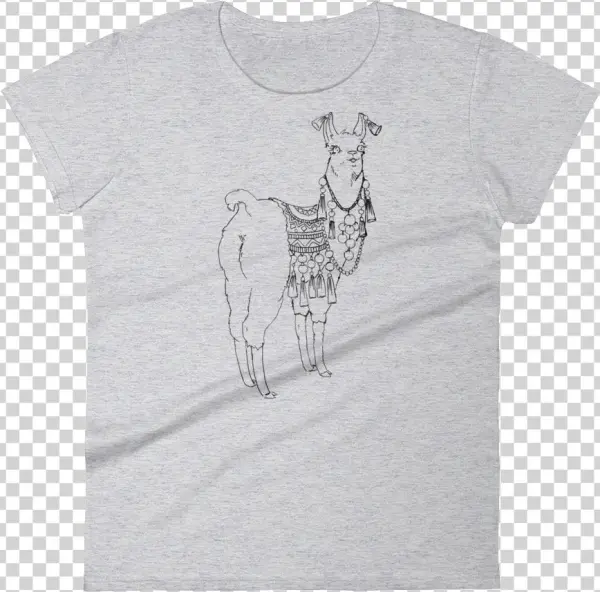 Bollyllama Outline Women's Short Sleeve T-shirt