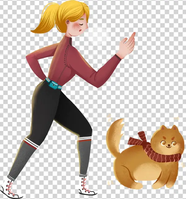 Cartoon Illustration Winter Girl Png And Psd - Cartoon