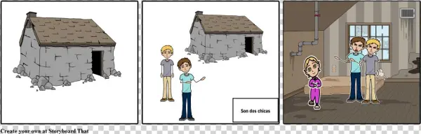 Casa Casa Chicas Reñir - Cartoon