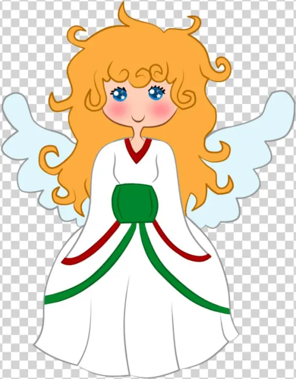 Christmas Angel Art - Cartoon