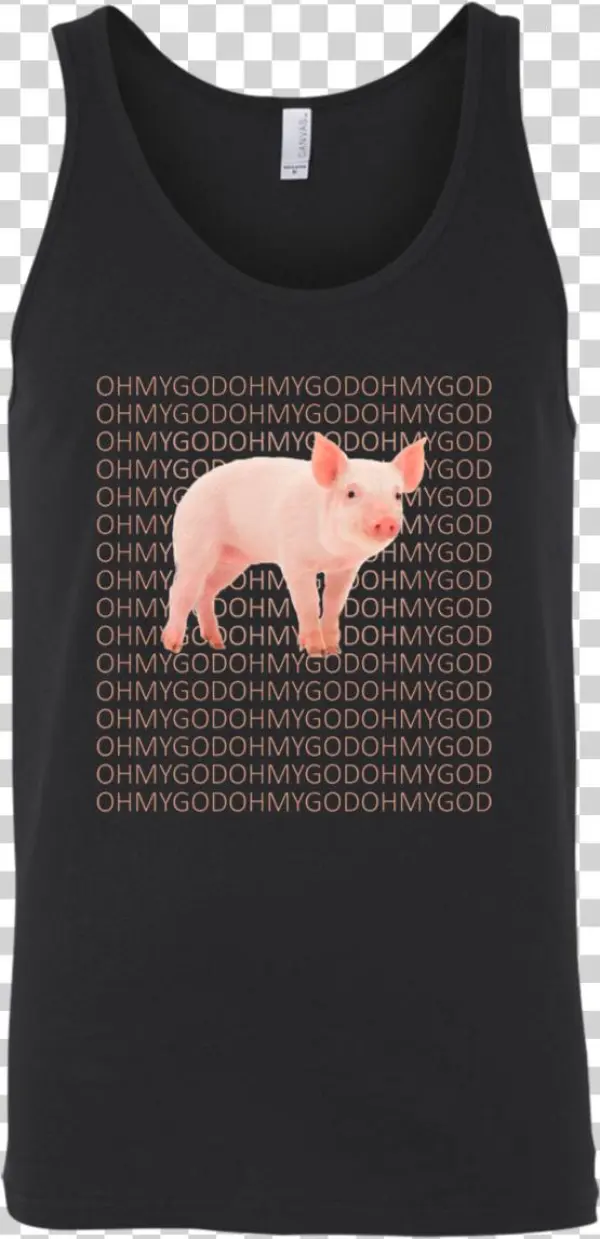 Oh My Piggy Funny Pig Shirt Unisex Tank - Rhinoceros