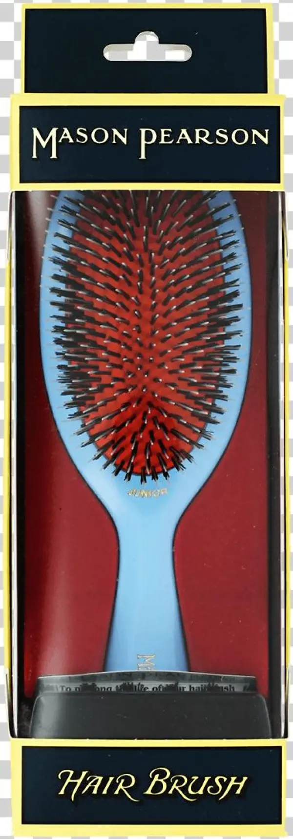Mason Pearson Junior Bristle & Nylon Bn2 Blue Hairbrush - Flyswatter