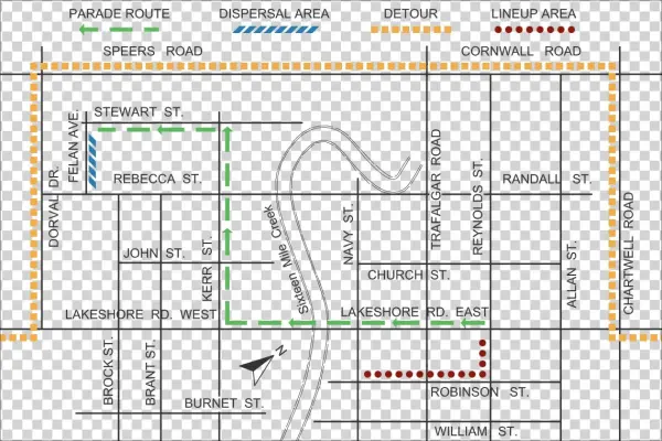 Santa Claus Parade Map - Diagram