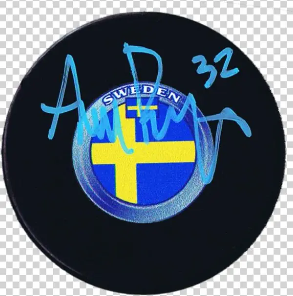 Adam Boqvist Chicago Blackhawks Autographed Team Sweden - Emblem
