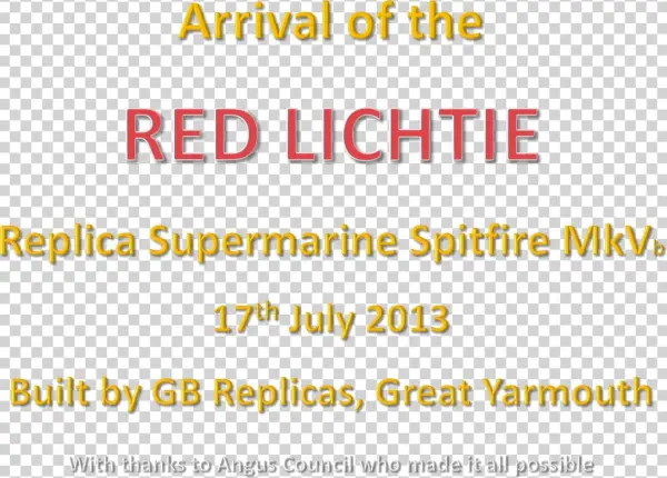 Arrival Of The Red Lichtiereplica Supermarine Spitfire - Carmine