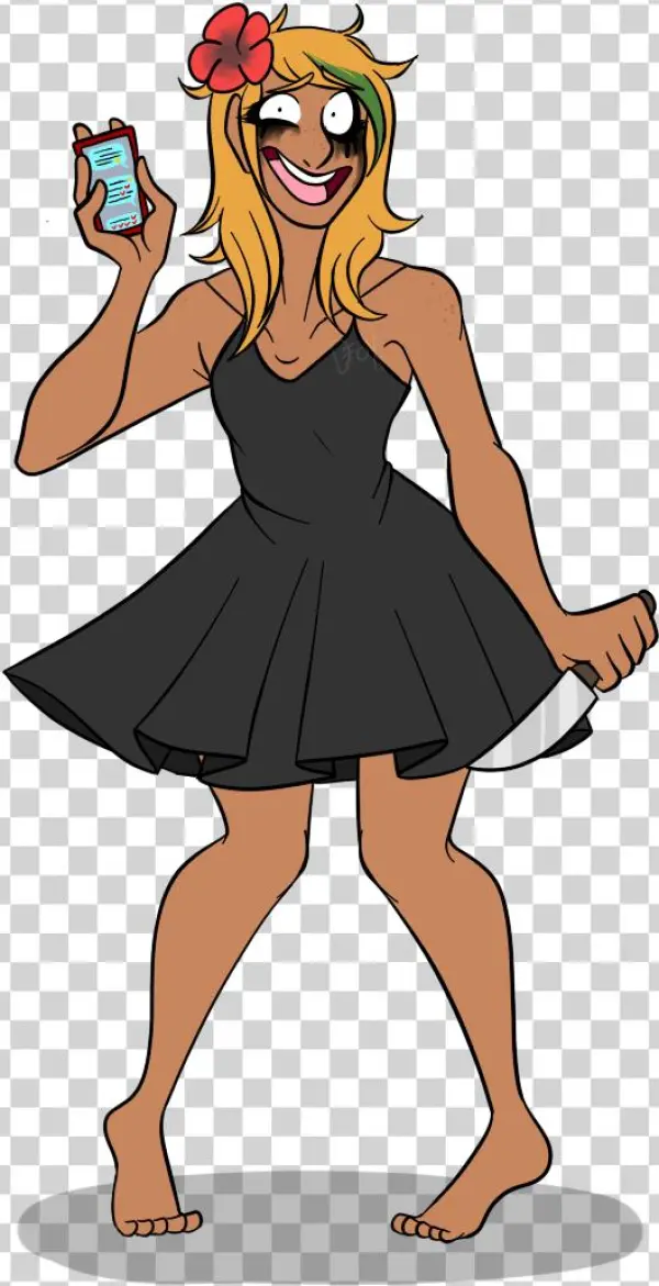 Marissa Black Dress - Cartoon