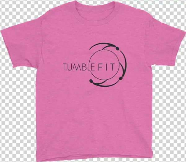 Tumble Fit Mockup Front Flat Heather Hot Pink