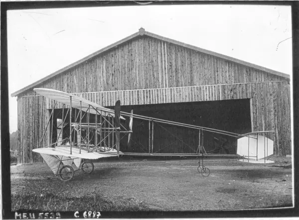 1909 Rossel-peugeot Biplane - Monochrome