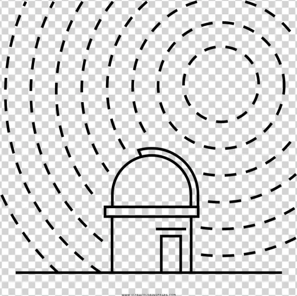 La Silla Observatory Coloring Page - Circle