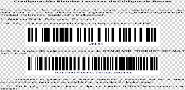 Configuracin Pistolas Lectoras De Cdigos De Barras - Document