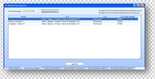 Phone/fax Number Search