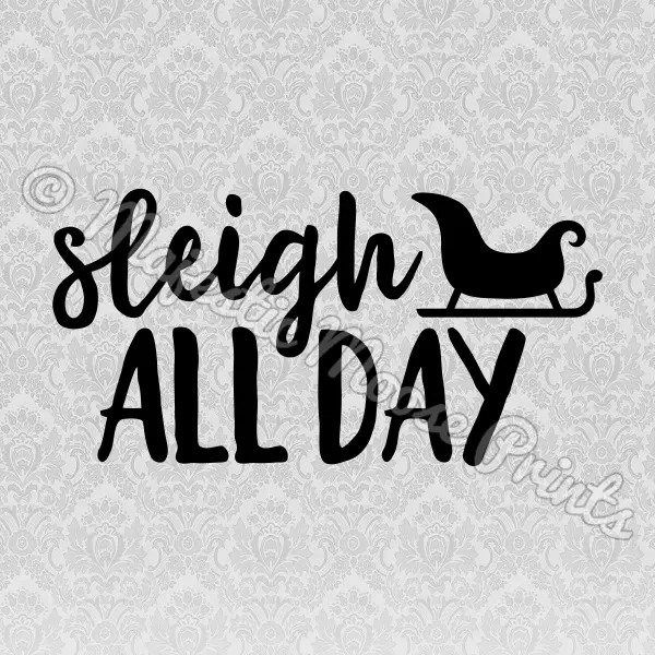 Sleigh Clipart Svg - Calligraphy