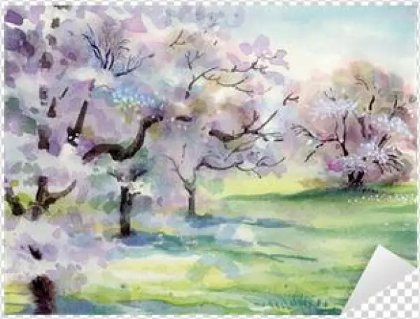 Blooming Apple Trees Oversized Gallery Wrapped Canvas