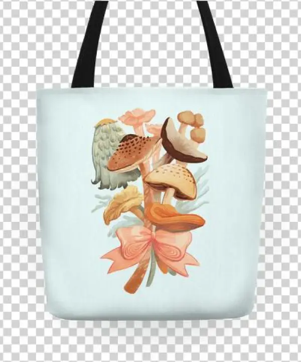 Bouquet Of Mushrooms Tote - Bouquet Of Mushrooms Tote Bag: Funny Tote Bag From