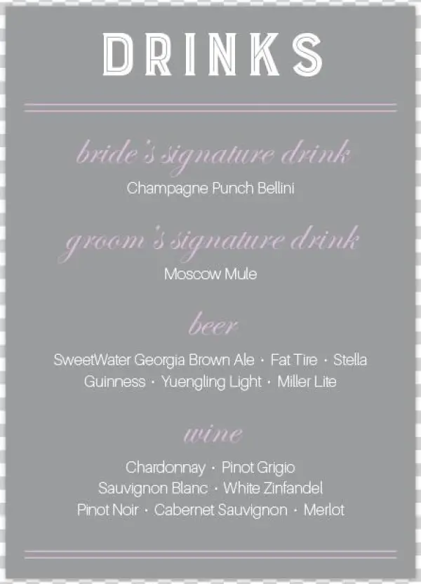 Drink Menu