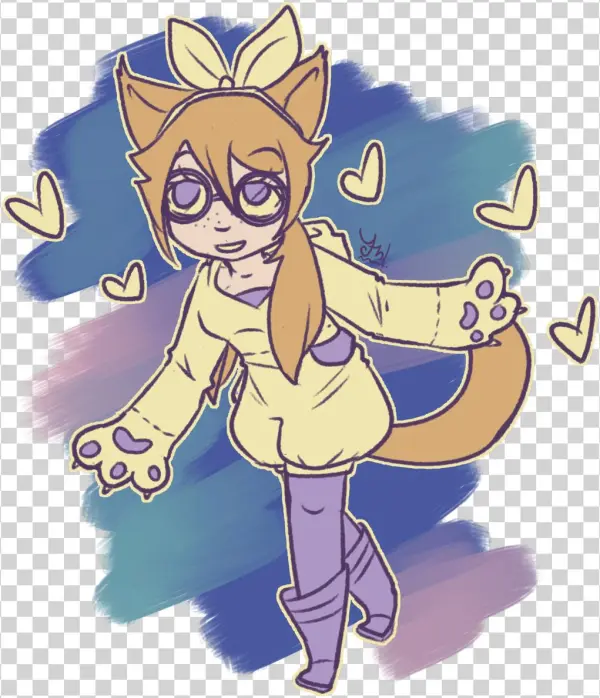 Rei ) Was In The Mood To Draw Something Cute, For The - Cartoon