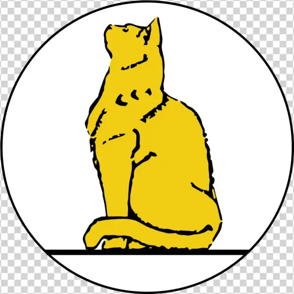 Blackline Cat Circle3