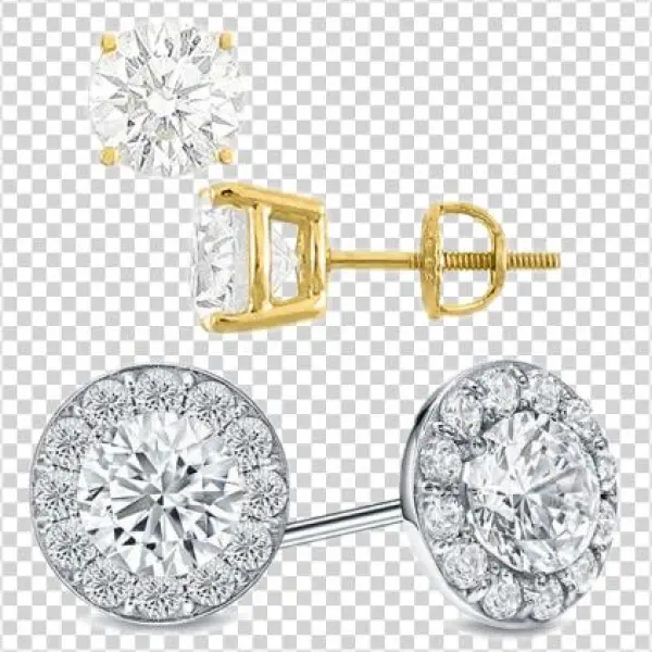 Cz Earrings - Fine Jewelry Vault Uberbk200agcz Cz Halo Stud Earrings