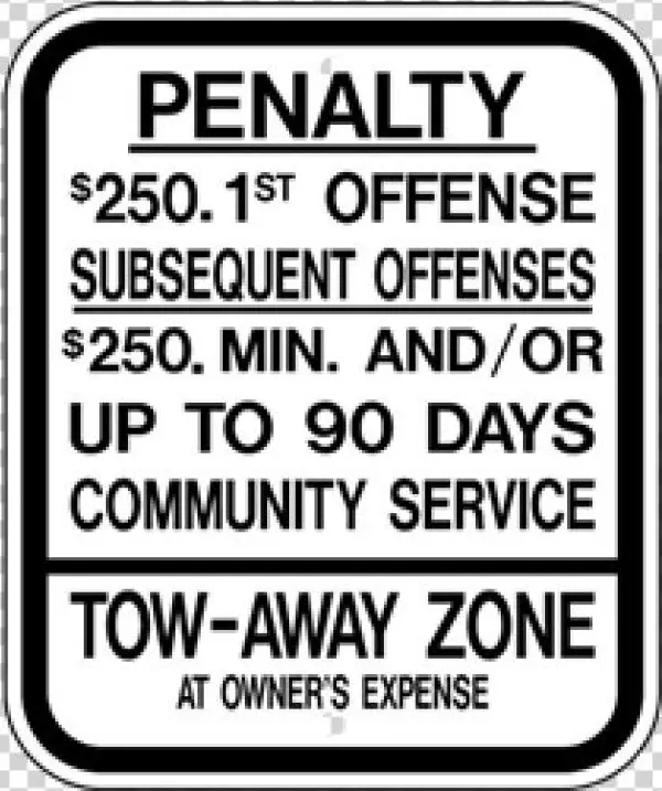 Eco Parking Sign, Handicapped Parking Penalty, New