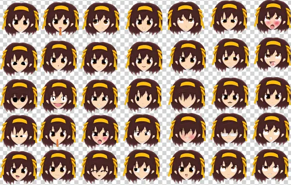 Haruhi's Bab Faces And More Expressions