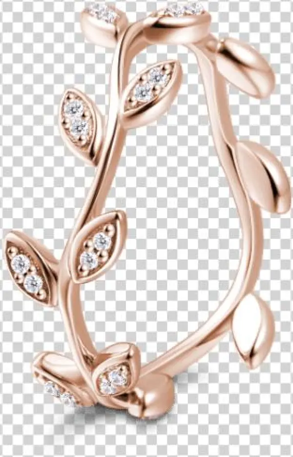 Rose Gold Vine Rings Laurel Wreath Ring Single Eternity