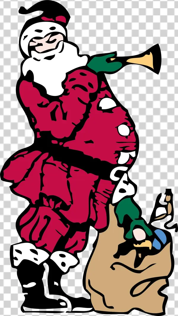 This Free Icons Png Design Of Santa And His Toy Bag