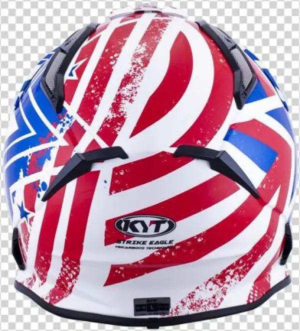 Kyt Strike Eagle Patriot Cross Helmet - White/blue/red