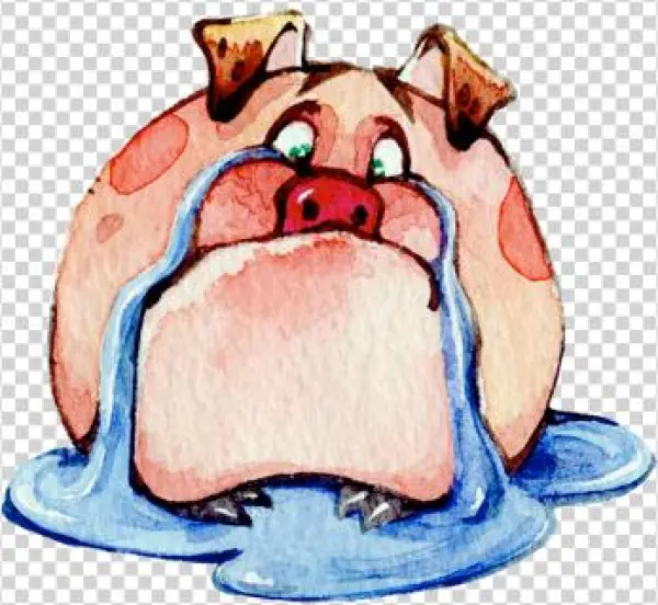Watercolor Piggies Messages Sticker-8 - Cartoon