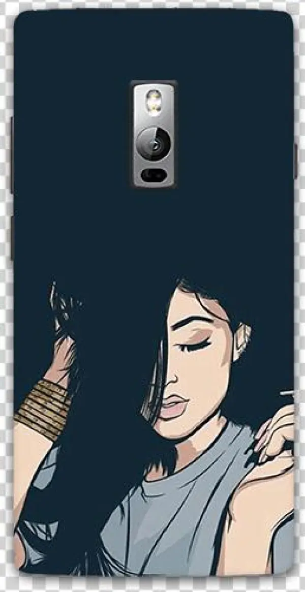 Black Fashion Oneplus 2 Mobile Case - Hey Kylie; Throw Pillow Cover With Insert (16" X 16")