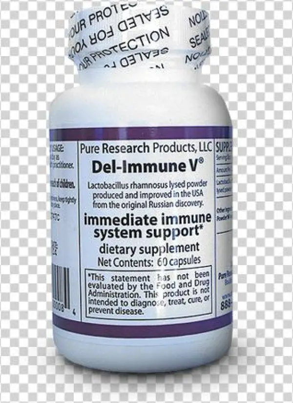 Del Immune V® 60 Capsule Bottle 100mg - Pure Research Products Del-immune V 100mg Capsules,