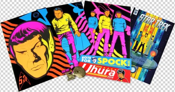 Mopop Shop - Star Trek 50th Anniversary Black Light Poster Set Of
