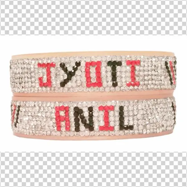 Red Green Bridal Name Bangles-n8 - Choora