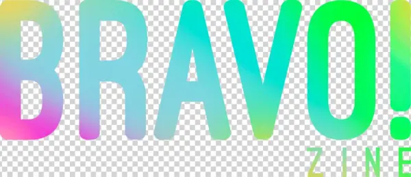 Bravozine Logo Rainbow - Parallel