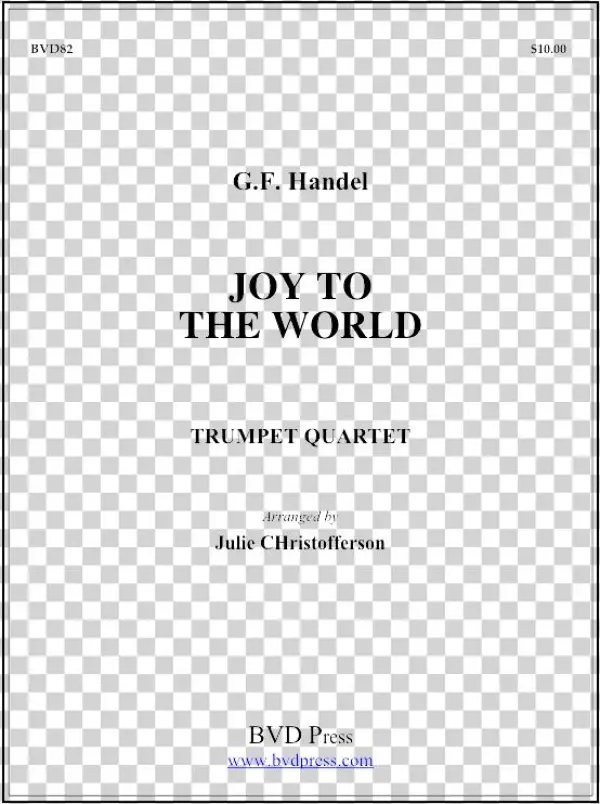 Bvd082-e 0 - Joy To The World By George Frideric Handel - B-flat