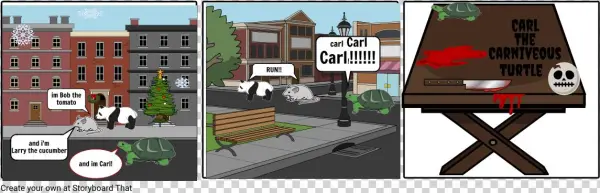 Carl The Carnivorous Turtle - Cartoon