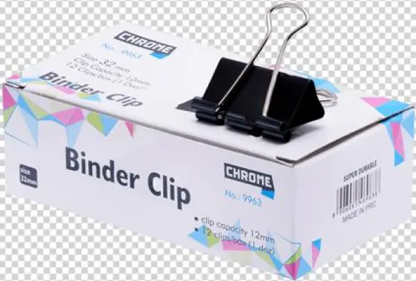 Chrome 9964 - Black Metal Binder Clips 25mm (set Of
