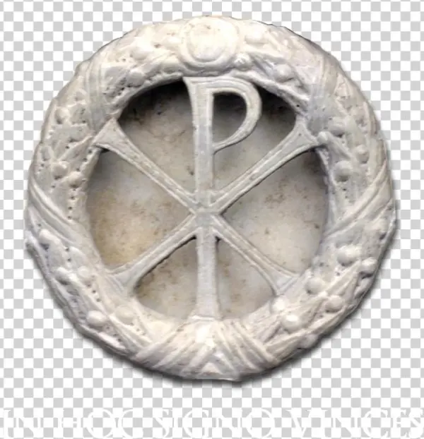 Favorite - Chi Rho Monogram Lapel Pin, Men's, Sea Shell / Lavender
