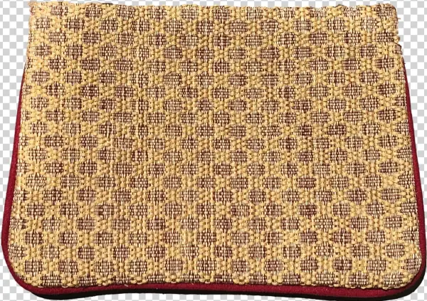 Guatemalan Textile Zip Clutch- Taupe/ Golden Yellow - Yellow