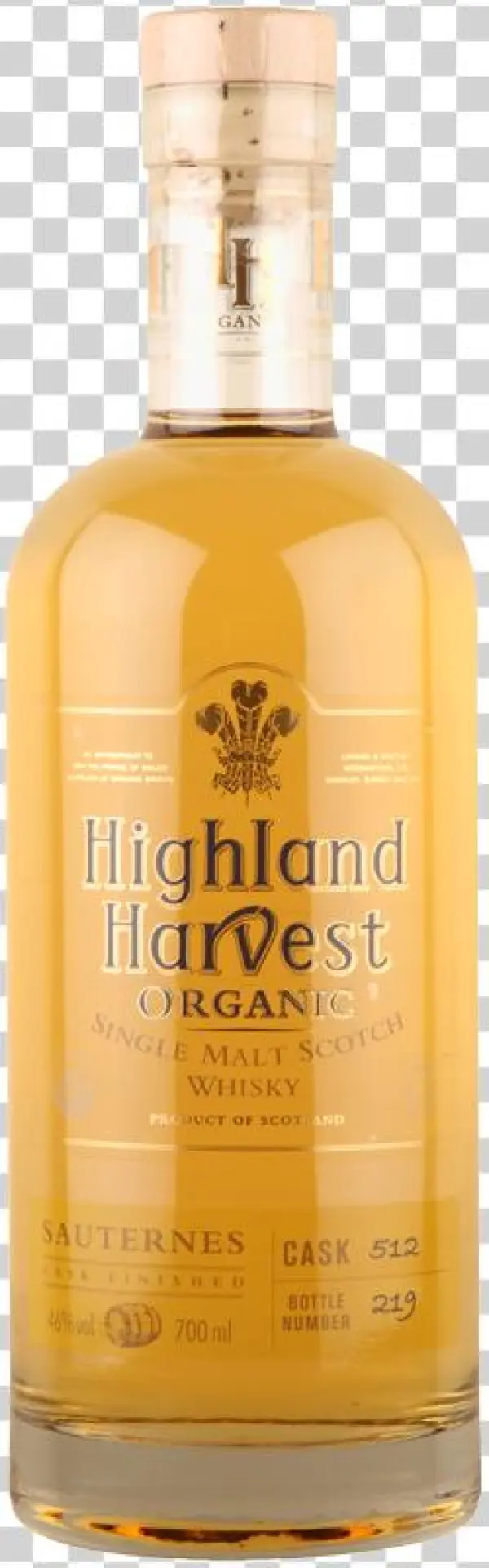 Highland Harvest Sauternes Cask Finished Malt Whisky - Bruichladdich Islay Barley 2009 Islay Single Malt Scotch