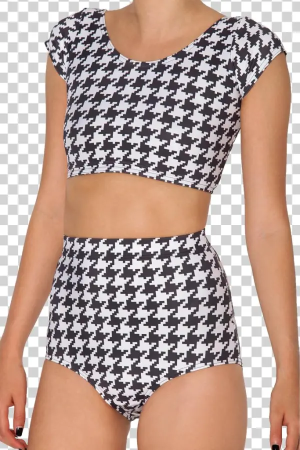 Houndstooth Nana Suit Top - Home Decorators Collection Houndstooth Black 7 Ft.