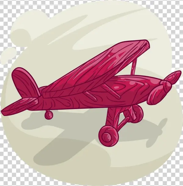 Maroon Plane - Stinson Reliant