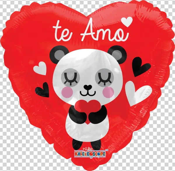Oso Panda Te Amo - 18" Panda Bear Te Amo Non Foil Balloon - Mylar Balloons