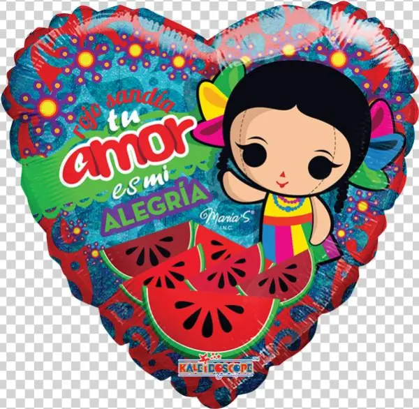 Rojo Sandia Marias Inc - 18" Valentine's Banner And Hearts Clear View - Mylar