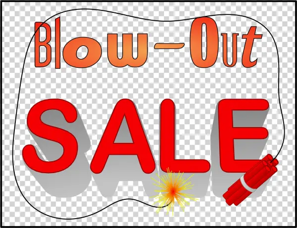 This Free Icons Png Design Of Blow-out Sale
