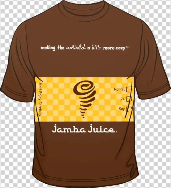 Brown T Shirt Front Hot Sleeve